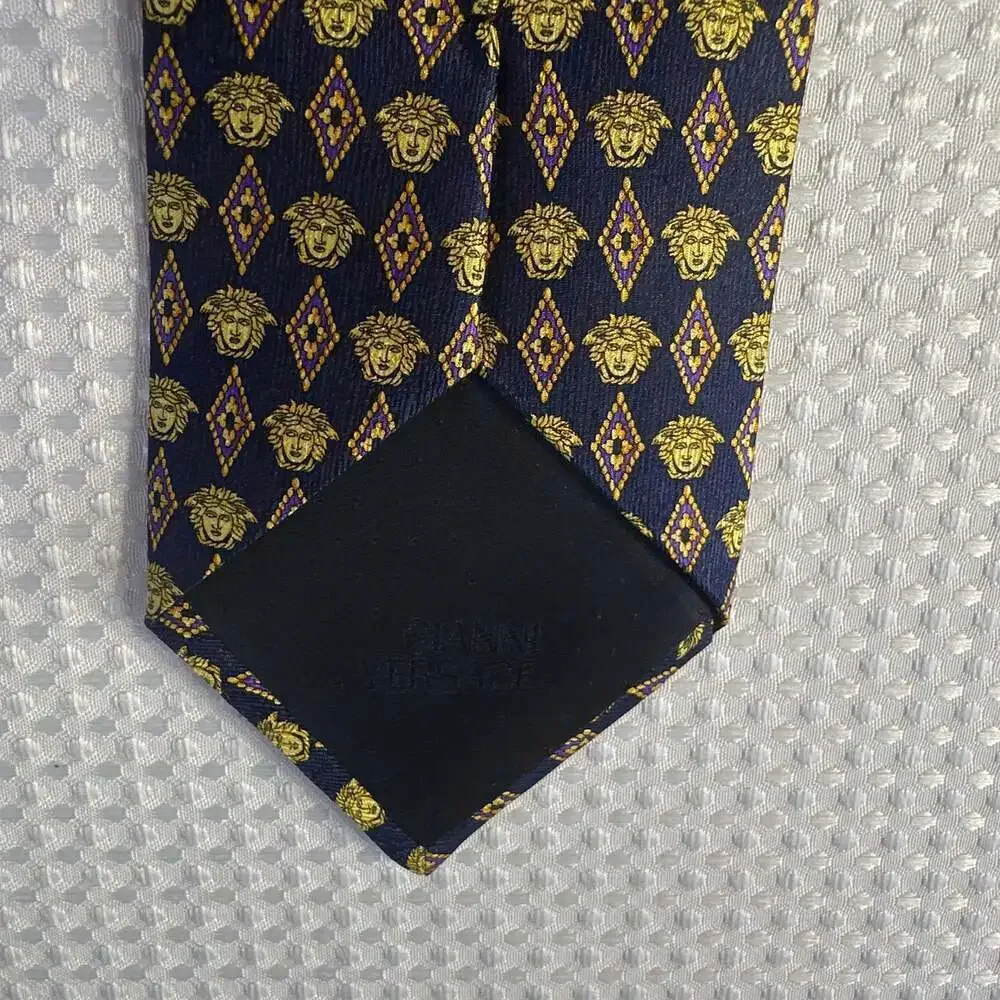 Vintage Gianni Versace Medusa Head Baroque Silk Tie
